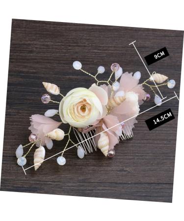 FRCOLOR Silk Yarn Hair Comb Wedding Hair Comb Bridal Hair Comb Bride Headpieces for Wedding Bridal Headpiece Comb for Bridal Tiara Hair Comb for Bride Accessories Pink Women's Shell - Buy Online on GoSupps.com