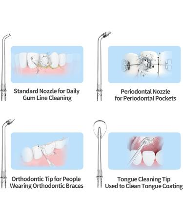 Dental Water Flosser - Portable Oral Irrigator with 5 Jet Tips, 3 Modes, IPX8 Waterproof - Teeth Cleaner for Braces, Bridges, Tooth Care - Telescopic Water Tank - Home & Travel (White) - Buy Online on GoSupps.com