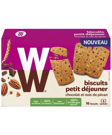 WW Chocolate and Pecan Breakfast Cookies, Rich in Fiber, 16 Cookies, 200 g, 220277