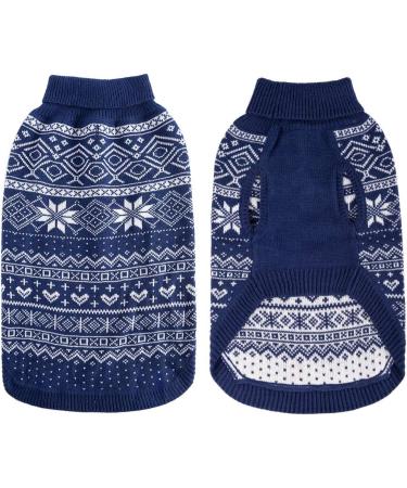 HOMIMP Dog Sweater Argyle - Warm Sweater Winter Clothes Puppy Soft Coat Ugly Dog Sweater for Small Medium and Large Dogs Pet Clothing Boy Girl (Medium Blue) M Bule - Buy Online on GoSupps.com