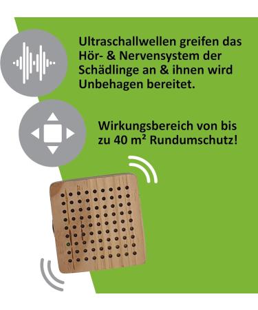 ISOTRONIC Ultrasonic Mouse & Rat Defense - 4-Piece Chemical-Free Pest Control in Wooden Housing for Home Basement & Garden - Buy Online on GoSupps.com