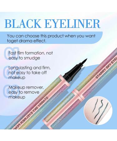 Eyeliner Liquide Noir Waterproof Eye liner Noir Embout Ultra-Pr cis pour Trac Parfait Maquillage Durable et Confortable Teinture Anti-Halo S chage Rapide Eye Liner Waterproof pour Tous Styles - Buy Online on GoSupps.com