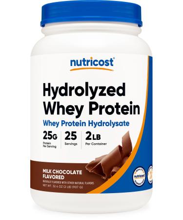 Nutricost Hydrolyzed Whey Protein Powder (Chocolate) 2 LBS - Whey Protein Hydrolysate 25g of Protein GMO-Free Gluten-Free
