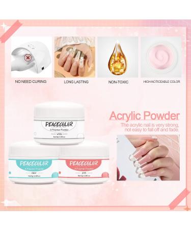 PEACECOLOR Acrylic Nail Kit - Extension, Glitter Decoration, Clipper, False Nails & Art Tools Set - Buy Online on GoSupps.com