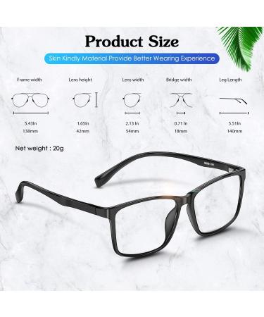 Buy Blue Light Blocking Glasses for Women & Men | Anti Eyestrain Eyeglasses for Computer TV Phones & Gaming - Black - Buy Online on GoSupps.com