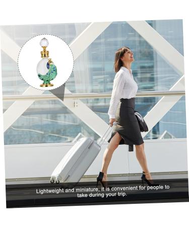 MERRYHAPY 1pc Peacock Essential Oil Bottle Home Perfume Bottle Liquid Bottle Perfume Dropper Bottle Women Perfume Bottle Empty Perfume Bottle Liquid Holder Glass Empty Holder 10.50X3.10X2.20CM Green - Buy Online on GoSupps.com