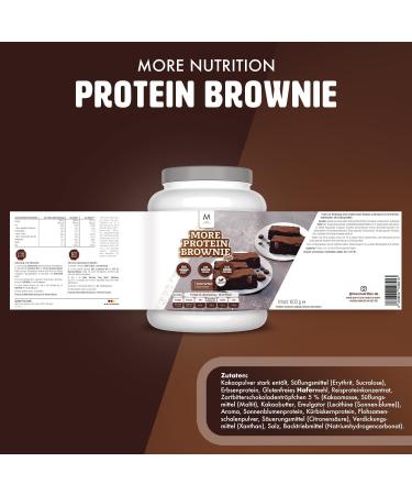 MORE Protein Brownie Mix 600g | Vegan High-Protein Brownies | Quality Tested | Made in Germany - Shop Internationally - Buy Online on GoSupps.com