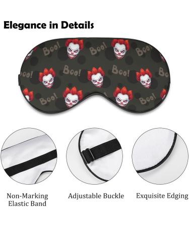 Scary Evil Clown Faces Sleep Mask - Adjustable Strap Eye Cover for Blocking Light - Perfect for Sleeping, Travel, and Napping - Men and Women - Buy Online on GoSupps.com
