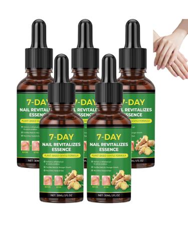 Essences gingembre soin ongles Renforceur ongles ab m s S rum nails 7 jours Huiles gingembre soin cuticules soutien nails Durcisseur N gel fragiles Convient aux N gel mains pieds (5pcs)