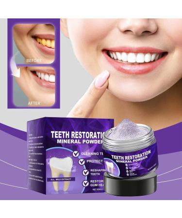 Tooth restorative mineral powder teeth whitening agent stain remover natural oral care fresh breath strengthened gums 50 g 1 Piece - Buy Online on GoSupps.com