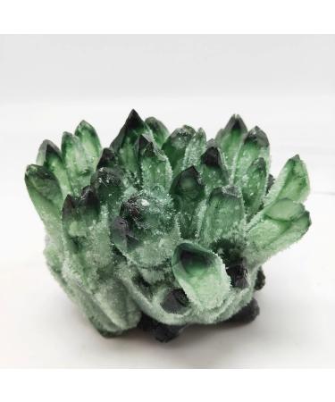 Gift Natural Crystal Reiki Green Quartz Crystal Cluster Natural Gemstones for Home Decor ZJGIDTEM (Size : 300-350g)