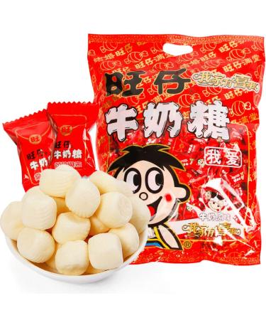 Wangzai Wangzai Milk Candy Childhood Flavor Toffee Small Gift Snacks Chinese Specialty Want Want Milk Soft Candy 17.7 Oz (500 G) (17.7 Oz(Pack of 1))