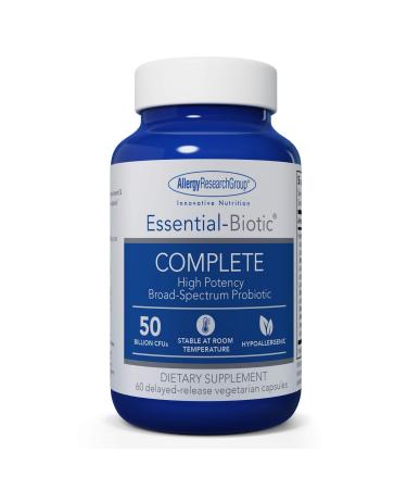Allergy Research Group Essential-Biotic Complete 50 Billion CFUs 60 Delayed-Release Vegetarian Capsules