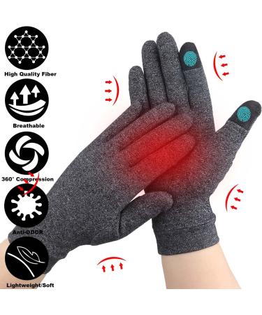 Buy 2 Pairs Arthritis Gloves - Full Finger Compression Gloves for Carpal Tunnel & Joint Pain Relief - Touchscreen Medium Black for Men & Women - Buy Online on GoSupps.com