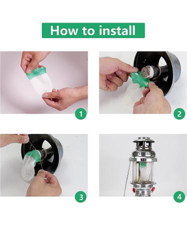 10pcs Propane Lantern Mantles | Gas Lantern Propane Light Mantle for Outdoor Camping | 10 Pcs - Buy Online on GoSupps.com