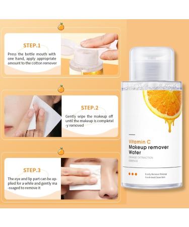 300ml Vitamin C Cleansing Water For Makeup Remover Makeup Remover with VC to Dissolve Oil and Make-Up in an Instant Vitamin C Face Wash Mascara Remover Gentle Skin Cleanser for Face Eyes and Lips - Buy Online on GoSupps.com