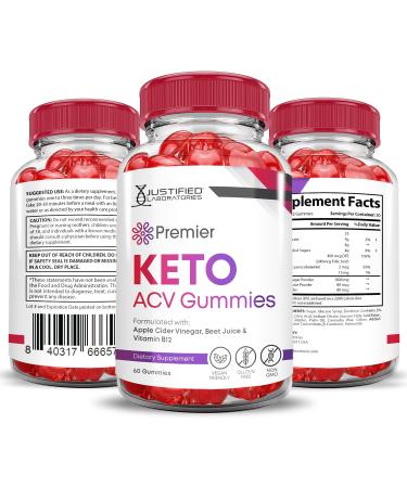 Buy 2 Pack Premier Keto ACV Gummies | 1000MG Apple Cider Vinegar with Pomegranate & Beet Juice | Vegan Non-GMO 120 Gummies - Buy Online on GoSupps.com
