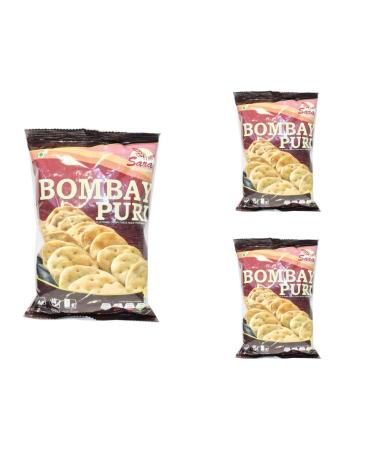 Saras Bombay Puri 200g (Pack of 3) | Authentic Indian Snack | Namkeen Crisps | Crunchy and Flavorful - Buy Online on GoSupps.com