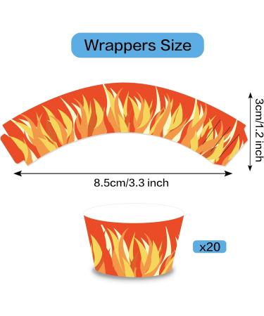 40Pcs Firefighters Cupcake Toppers and Firefighters Themed Cupcake Wrappers Party Supplies for Firefighters Themed Party Birthday Party Baby Shower 20Set Cupcake Decorations - Buy Online on GoSupps.com