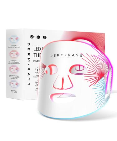 LED Light Therapy Mask Silicon Flexible Face Mask 4 Color Lights Therapy at-Home Revitalize & Renew Your Skin Targets Fine Lines Wrinkles & Redness
