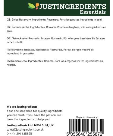 JustIngredients Bio-Rosmarin Organic Rosemary 500g - 1 Pack - Buy Online on GoSupps.com