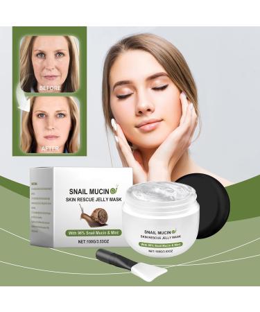 Crsetmyth Snack Creme Facial Masks 100 G Snail Rescue Jelly Facial Mask CollagenStraffungsmask Lightening Facial Mask Snail Wrinkle Care Mask Improves Skin for Skin Impurities and Matteness - Buy Online on GoSupps.com
