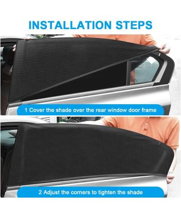 Uraqt Sun Protection Car Visor for Babies & Pets - UV Protection 2-Piece Universal Roller Shade for Rear Windows - Buy Online on GoSupps.com