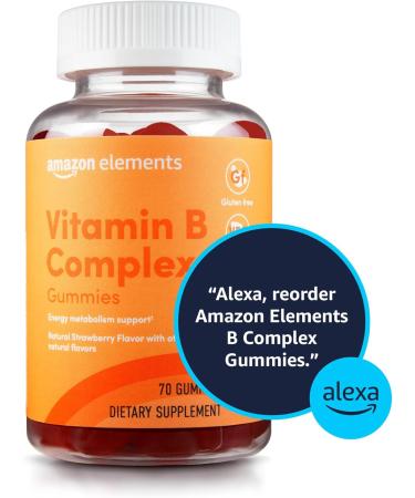 Amazon Elements - B-Complex Supports Immune and Normal Energy Metabolism 70 Gummies 70-Day Supply Vegan Adult Non-GMO (Previously Revly) 70 Count (Pack of 1) - Buy Online on GoSupps.com
