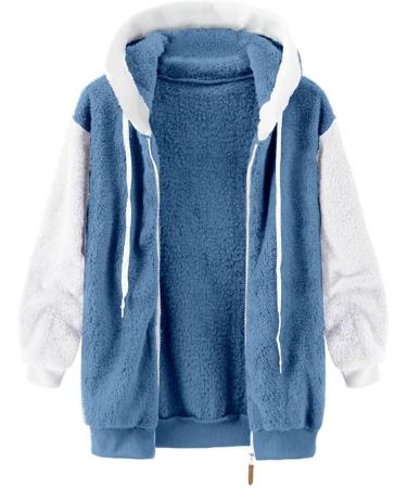 Hanxiulin Women's Fleece Plush Jacket - Warm Oversized Winter Zipper Coat in Multiple Colors - Buy Online on GoSupps.com