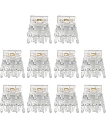 Muloo Pack of 10 Clear Acrylic Hair Clips DIY Hair Accessories Clear Hair Clip Clear Hair Pins Hair Barrette Acrylic Material 2# - Buy Online on GoSupps.com