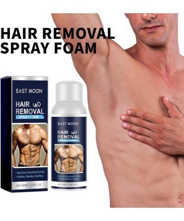 Men Hair Removal cream Spray Natural Permanent Hair Removal Spray for Face Underarm Arm Leg Non-Irritating Depilatories Product - Buy Online on GoSupps.com