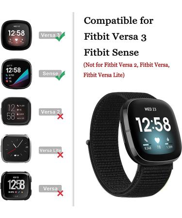 Amzpas Bands Compatible with Fitbit Versa 3 / Fitbit Sense  Soft Adjustable Breathable Replacement Wristband for Fitbit Sense/Versa 3 Smartwatch for Women (Black Sand+Pink Sand+Seashell) - Buy Online on GoSupps.com