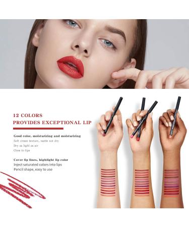 Buy Mimore 12th Specialist Lip Liner Pencil Set - Matte Smooth Waterproof Lip Makeup Kit for Women - Buy Online on GoSupps.com