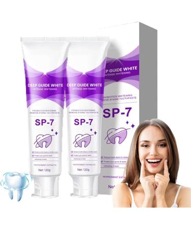 EXQST Natural Teeth Whitener SP-7, Probiotic Whitening Toothpaste SP-7, Whitening and Stain Removal Toothpaste, Deep Cleaning Gums, Fresh Breath
