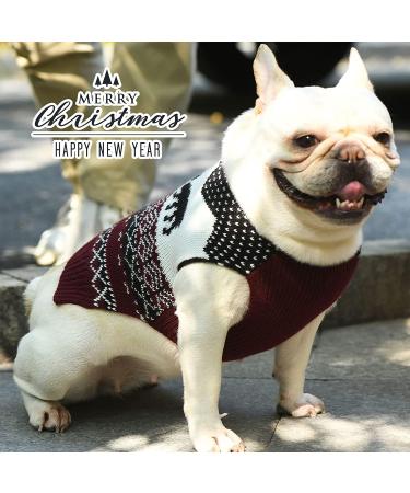 Warm Christmas Dog Sweater | Cartoon Christmas Tree & Reindeer Knitwear for Cats & Dogs - XL Winter Outfits - Buy Online on GoSupps.com