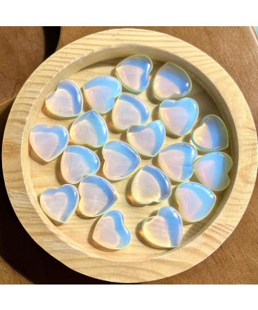 XIANNVXI 20 Pcs Opal Crystal Heart Stones for Energy Balance & Meditation - Opalite Healing Gemstones - Buy Online on GoSupps.com