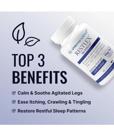 Approved Science Restlex - 420 mg Magnesium Glycinate Blend, L-theanine 200 mg - 60 Capsules 60 Count (Pack of 1) - Buy Online on GoSupps.com