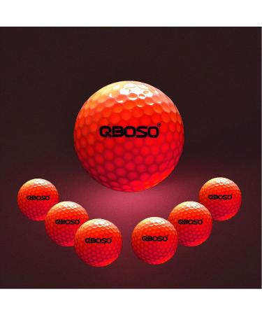 QBOSO Glow in The Dark LED Golf Balls - 6 Pack | Light Up for Night Golfing Fun and Improved Accuracy on Every Shot - Buy Online on GoSupps.com