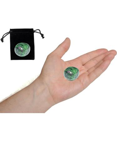 Large Green Ruby Zoisite Healing Crystal Stones - Natural Tumbled Gemstones for Reiki, Energy Healing, Meditation & Witchcraft Therapy | 1.25-2.0 inches - Buy Online on GoSupps.com