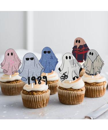 18pcs Glitter Dessert Cupcake Topper Cheer to Worldwide Popular Singer Theme Decor Pick for Fan Men Women Happy Birthday Concert Party Decorations Supplies - Buy Online on GoSupps.com