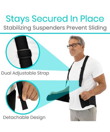 Vive Back Brace for Heavy Lifting | Adjustable Lumbar Support Belt for Men & Women | Pain Relief for Sciatica & Herniated Disc | Comfortable Compression with Suspenders - Buy Online on GoSupps.com