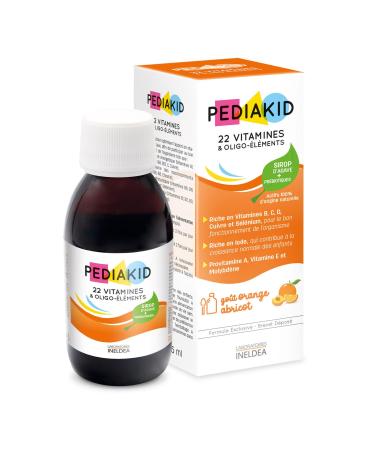 PEDIAKID - Natural Food Supplement Pediakid 22 Vitamins and Trace Elements - Exclusive Formula with Agave Syrup - Optimizes Vitamin and Mineral Intake (125 ml)