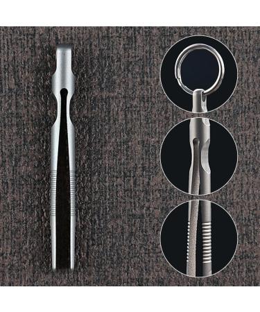 Premium Titanium Tweezers - Mini Survival & Portable Non-Slip Tweezers for Camping Hiking & Daily Use - Buy Online on GoSupps.com