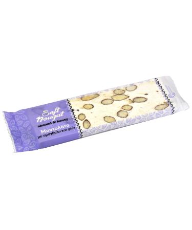 Melissokomiki Dodecanesse Soft Nougat with Almond and Honey - Display Box with 12 X 60 g
