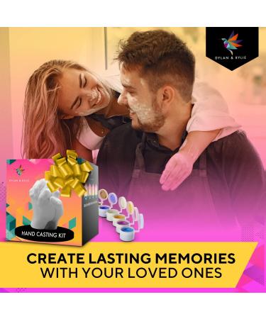 Dylan & Rylie Hand Casting Kit for Couples - DIY Plaster Mold for Anniversary, Wedding, Birthday - Perfect Gift for Adults, Kids, Her, Him, Mom - Buy Online on GoSupps.com