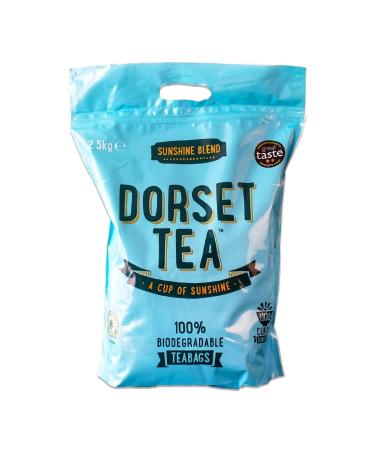 Dorset Tea Sunshine Blend Black Tea Bags - 1100 Count Bulk Pack | Perfect for Offices Catering & Large Gatherings 1 x 2.5kg Pack of 1
