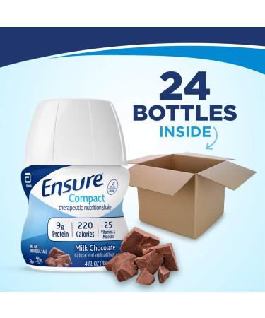 Ensure Compact Nutrition Shake with 9g of Protein and 25 Vitamins and Minerals  Milk Chocolate  4 Fl Oz (Pack of 24) - Buy Online on GoSupps.com