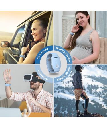 EmeTerm Anti-Nausea Wristband Relieve Morning Motion Travel Sickness Rechargeable Drug Free Bands Without Side Effects - Extra 2pack Conductive Gel - Buy Online on GoSupps.com