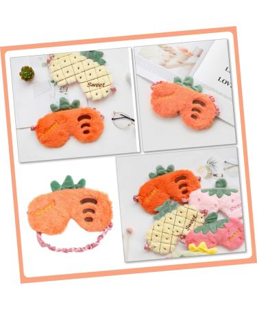 Beavorty Rabbit Carrot Eye Mask - Cute Plush Sleep Blindfold for Students & Travel - Perfect Goodies Bag Stuffer | 1 Count Orange - Buy Online on GoSupps.com