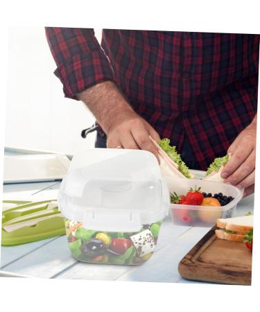 HOLIDYOYO Box Box Lunchbox Bento Container Lunch Boxes Lunch Holder White Compartment Box Pp Double Layer 15.8X15.8X14.3CM 10TUI4923B White 15.8X15.8X14.3CM - Buy Online on GoSupps.com